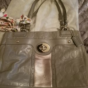 ☆  SOLD ☆ Coach Signature embossed handbag